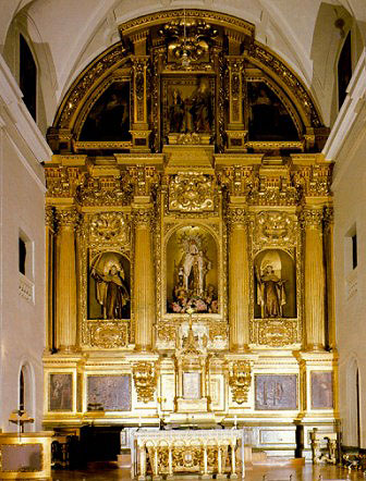 Retablo mayor de la iglesia de carmelitas descalzos de Pamplona Trazas de fray Francisco de Jesús María