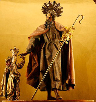 San Joaquín con la Virgen niña. Escuela castellana. Segundo tercio del siglo XVII Convento de carmelitas descalzos de Pamplona