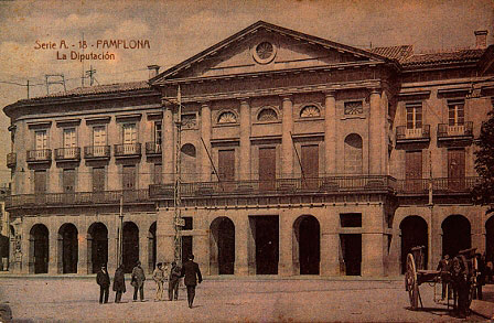 Aspecto original de la fachada principal del Palacio de la Diputación