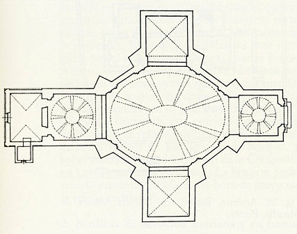 Milagro. Basílica de Nuestra Señora del Patrocinio. Planta