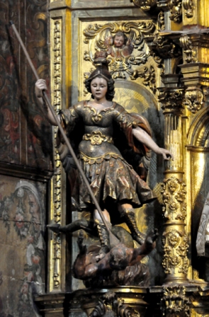 San Miguel. Retablo mayor de la parroquia de Santa María de Los Arcos