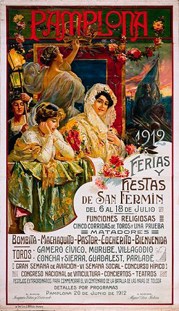 Cartel de las fiestas de San Fermín de 1912