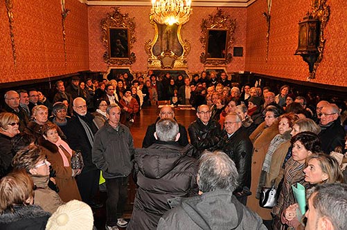 Un momento de la visita a la parroquia de San Saturnino