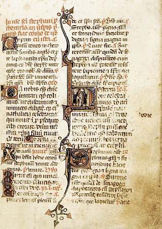 Página del Breviario de 1332 de la época del Obispo Barbarán