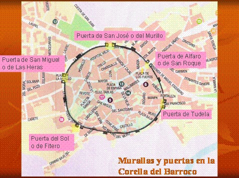 Reconstrucción del recorrido de la muralla de Corella