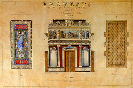 Maximiano Hijón. Proyecto decorativo del Salón de Trono