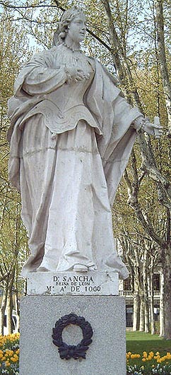 Doña Sancha de León. Escultura para el Palacio Real de Madrid