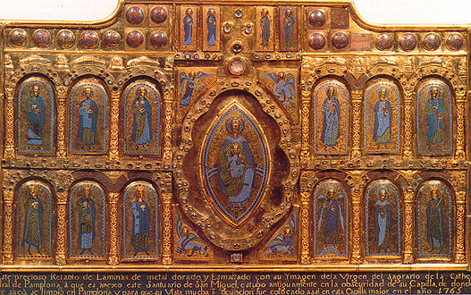 “Frontal de esmaltes”. Siglo XII. Santuario de San Miguel de Aralar (Navarra)