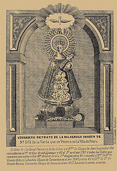Verdadero retrato de la milagrosa imagen de Nª Sra. de la Varda que se Venera en la Villa de Fitero
