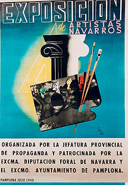 Cartel de la Primera Exposición de Artistas Navarros