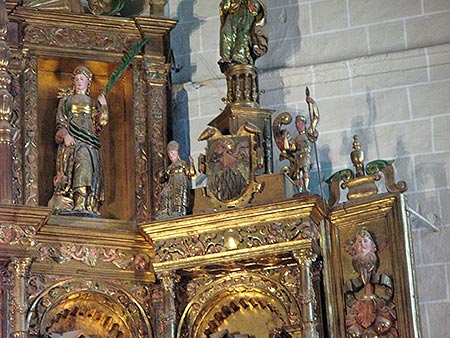 Detalle del retablo mayor de Isaba