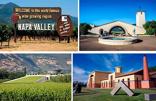 Bodegas de Napa Valley, California: Fumé Blanc (Cliff May), Opus One (Scott Johnson) y Clos Pegase (Michael Graves)