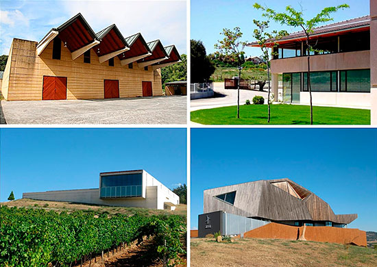 Bodegas navarras: Arínzano (Rafael Moneo), Ayegui (Fernando Redón), Lácar (Josetxo Vélaz e Iván Fernández) y Zurucuain (Resano-Soler Arquitectos)