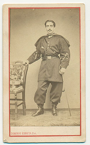 CDV de Domingo Erneta. Militar.