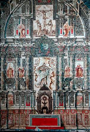 Diseño de Juan de Ursularre para el retablo mayor de Recoletas