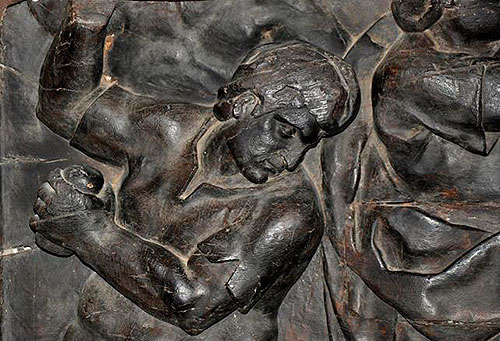 Detalle del relieve de la lapidación de san Esteban