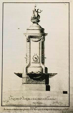 Luis Paret y Alcázar. Traza para la Fuente de Neptuno. 1788.