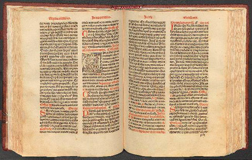 Missale Tirasonensis (pp. 240-241). Capitular con la representación de la Ascensión empleada en la liturgia de esta festividad (Biblioteca Foral de Bizkaia. Servicio de Reprografía).