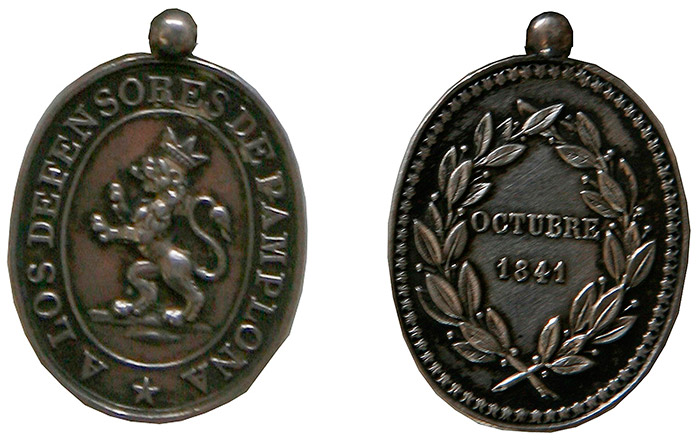 La medalla a los defensores de Pamplona (1841)