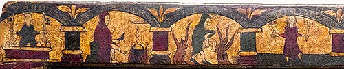 Frontal de Arteta y detalles del mismo. Las representaciones de los meses se sitúan en la parte superior del frontal.