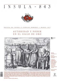 Autoridad y poder en el Siglo de Oro, monográfico de Ínsula. Revista de letras y Ciencias Humanas