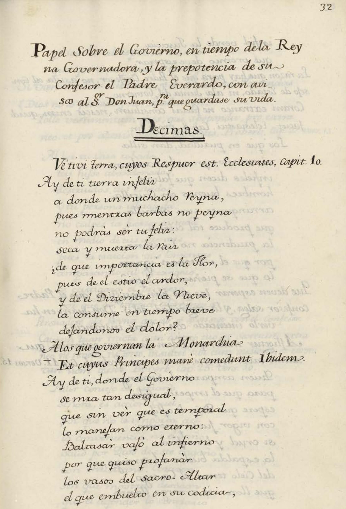  Imagen 2: «La cueva de Meliso, Diálogo entre don Gaspar de Guzmán, conde Duque de Olivares y Meliso, mago famoso», en Papeles referentes al Conde Duque de Olivares, Ms. 2311 de la BNE, fol. 97r