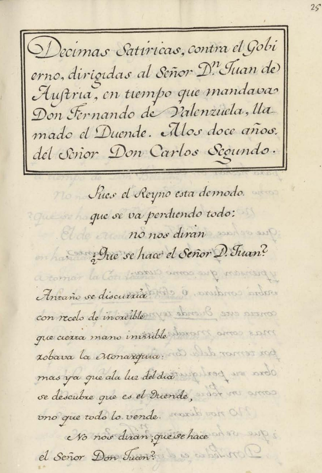  Imagen 2: «La cueva de Meliso, Diálogo entre don Gaspar de Guzmán, conde Duque de Olivares y Meliso, mago famoso», en Papeles referentes al Conde Duque de Olivares, Ms. 2311 de la BNE, fol. 97r