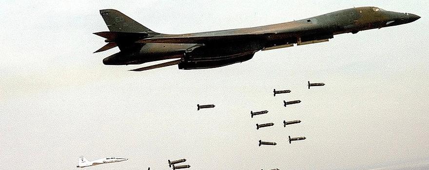 A B-1B Lancer unleashes cluster munitions [USAF]