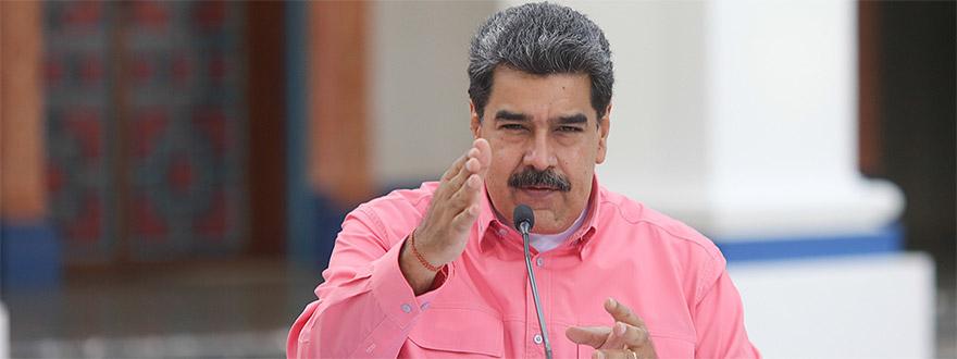 Nicolás Maduro during a broadcasted speech [Gov. of Venezuela]