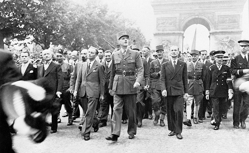 De Gaulle durante la liberación de París en 1944.