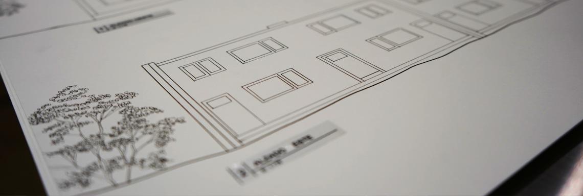 Los estudiantes de 1º de Arquitectura presentan sus planos realizados en el marco de la Docencia de Proyectos Integrados
