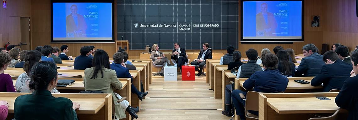 Estudiantes del Máster en Real Estate asisten al V Real Estate Talk con David Martínez, CEO de AEDAS Homes, como ponente