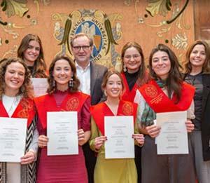 Eight of the School's Alumni Scholarship recipients graduate