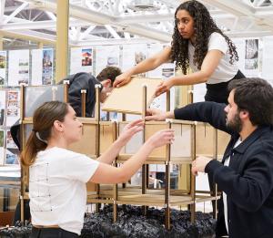 The students of the 5th year of Architecture present the final project of the National Volcanological Center for La Palma.