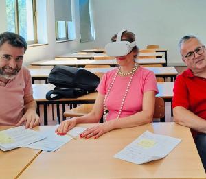 Professors Asier Santas and Nuño Mardones participate in an event at the Polytechnic Institute of Porto on virtual and augmented reality.