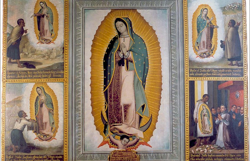 como decorar la imagen de la virgen de guadalupe