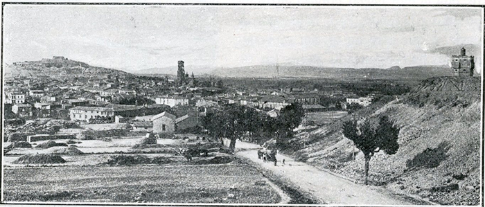 Vista de Tudela en 1922. Foto de la Crónica del Centenario