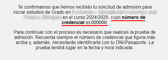 Número de credencial