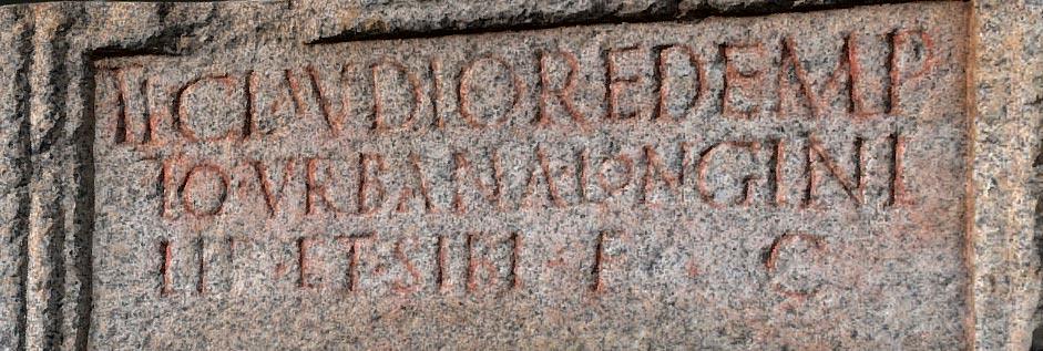 Epitáfio de Ti. Claudius Redemptus (71-130 d.C.)