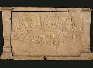 Funerary inscription of Atistia (I s. b.C.)