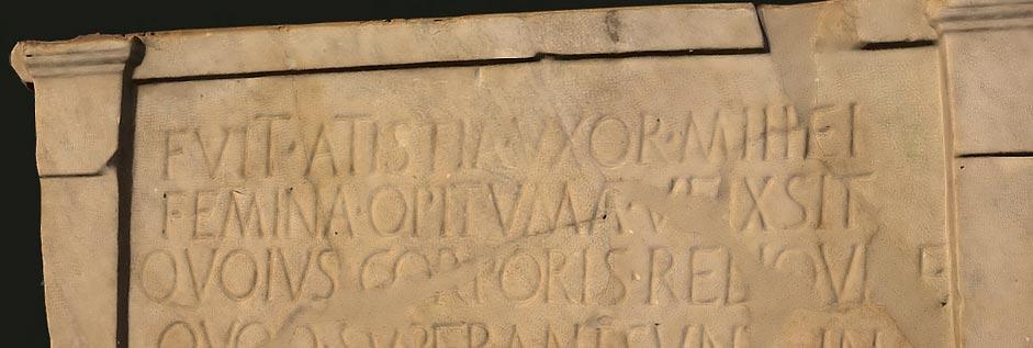 Iscrizione funeraria di Atistia (I s. a.C.)